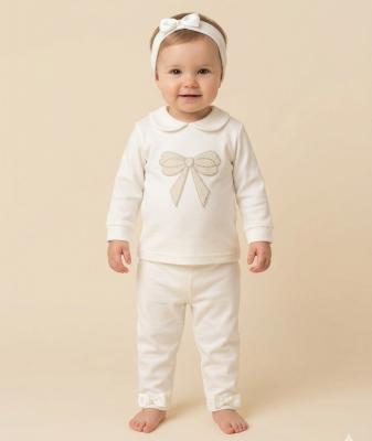 VS26106I  Diamante Bow Two Piece Set  ( 0-9 months)