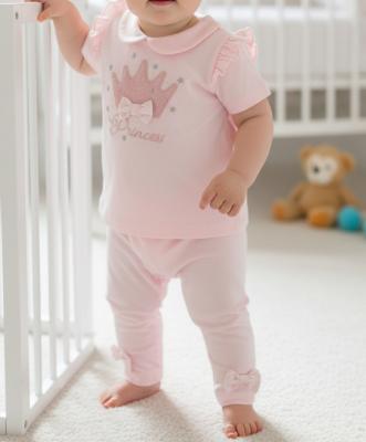 VS472869P  Pink Crown Leggings Set  (6-18months)