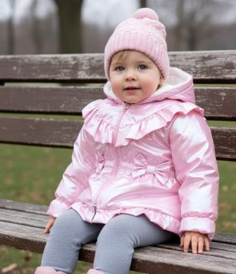 VS8445-P Pink Pearlised padded Coat (6-24 months)