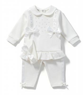 VV25104I  Sparkle Bow Three Piece Set  (0-9 months)