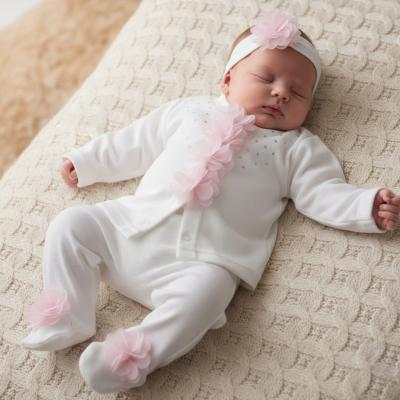 VV25106-IP  Sequin Flower Three Piece Set  (0-9 months)