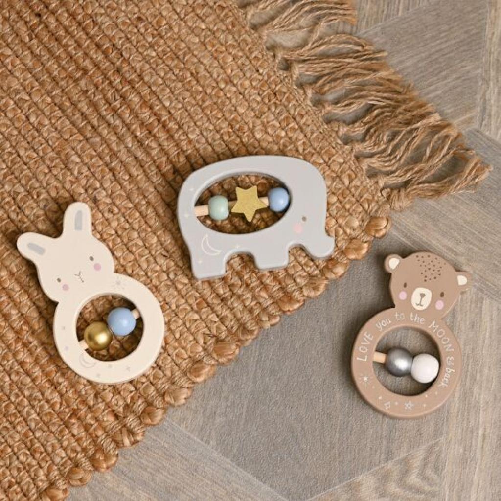 Bambino (Juliana) BM239 5063322014969 WBBM239 Bambino Wooden Animal Rattles (Assorted)