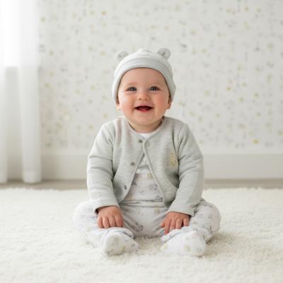 WMGN14737 Quilted Four Piece "Farm" Set (0-6 months)
