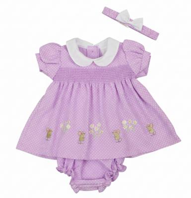 WMK14242-L  Dotty Mouse  Dress Set  (0-6 months)