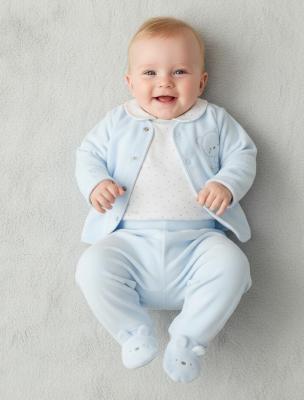 PSN14634 Velour Bunny Top, Jacket & Trousers (0-9 months)