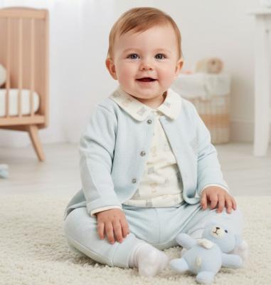 WMN14753 Waffle Three Piece set "Teddy" (0-9 months)