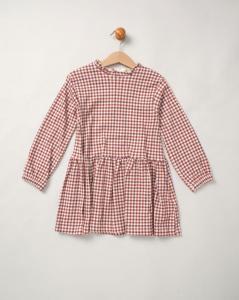 Willow & Whistle E08308 9-12=5056623273203,12-18=5056623273210,18-24=5056623273437 WWE08308A Check dress and  knitted vest(9-24 months)