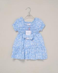Willow & Whistle F10331 INF * WWF10331B Floral Smocked Dress Set (6-24 months)