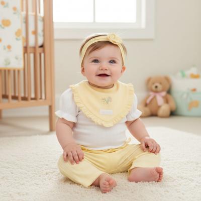 WWH14329-Y Ribbed Four Piece Outfit (0-9 months)